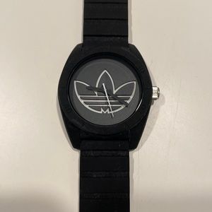 Unisex Adidas black rubber watch